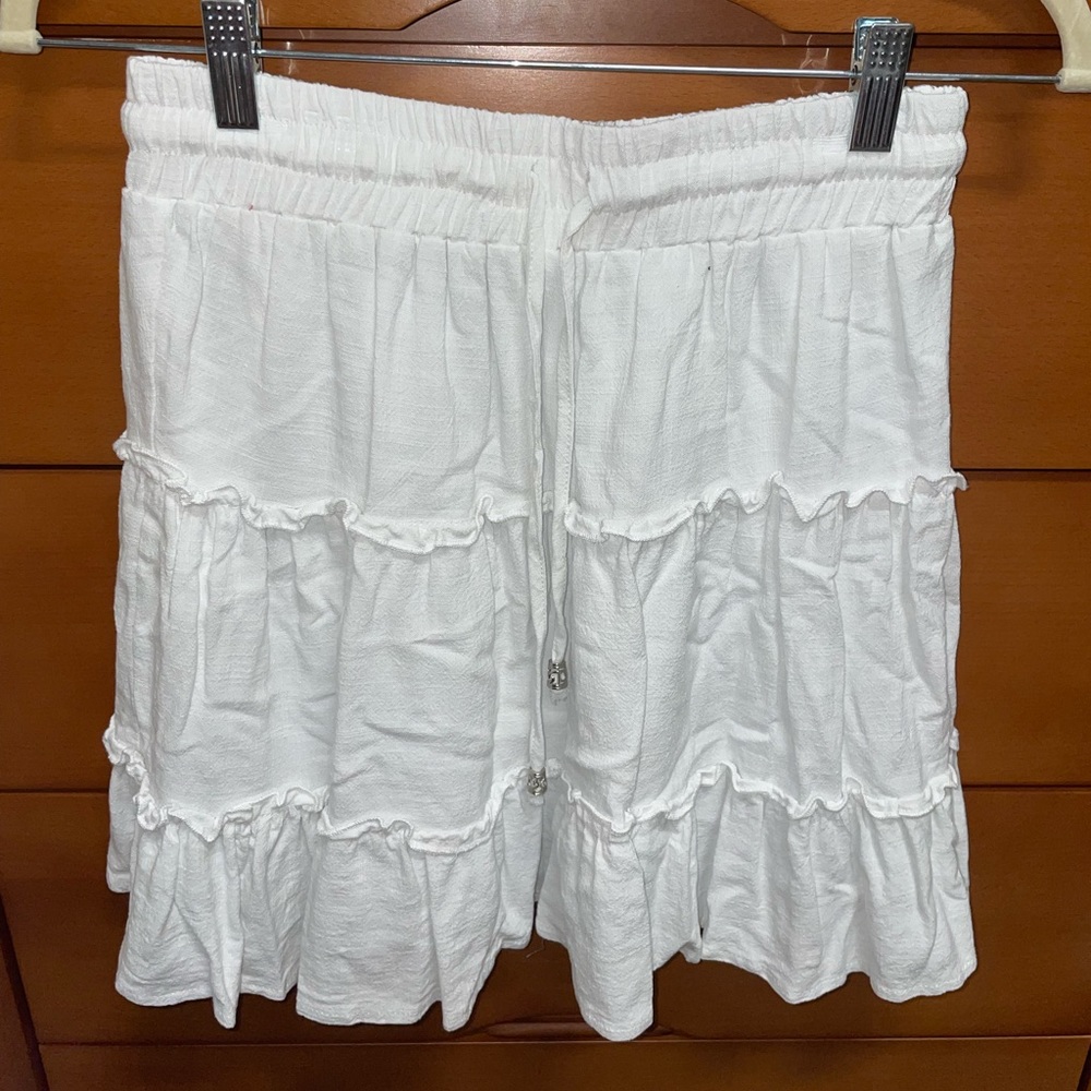 White Tiered Skirt